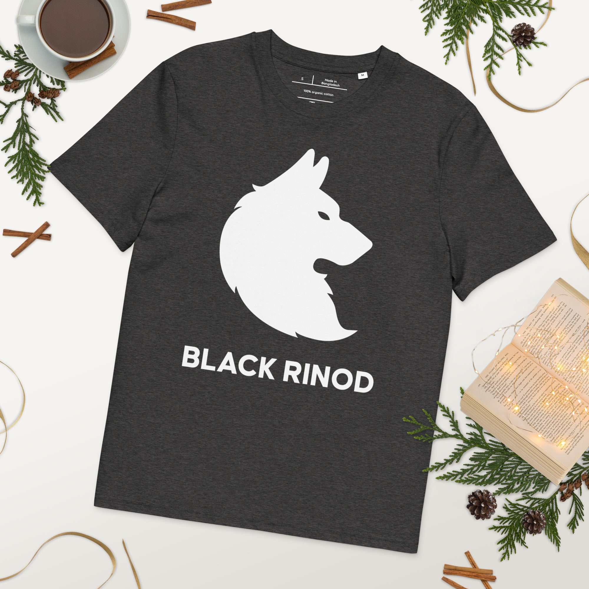 Camiseta de algodón orgánico unisex  Black Rinod