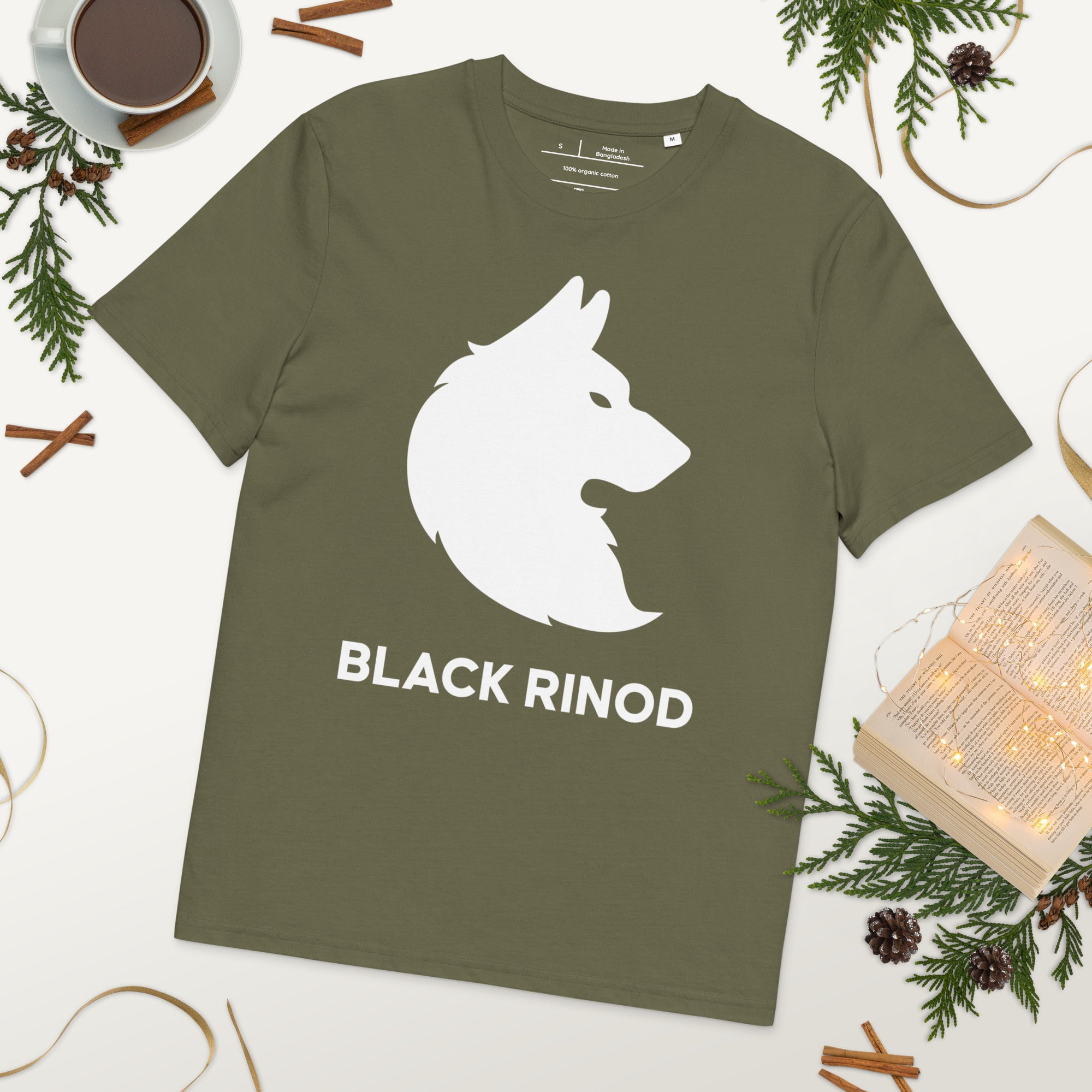 Camiseta de algodón orgánico unisex  Black Rinod
