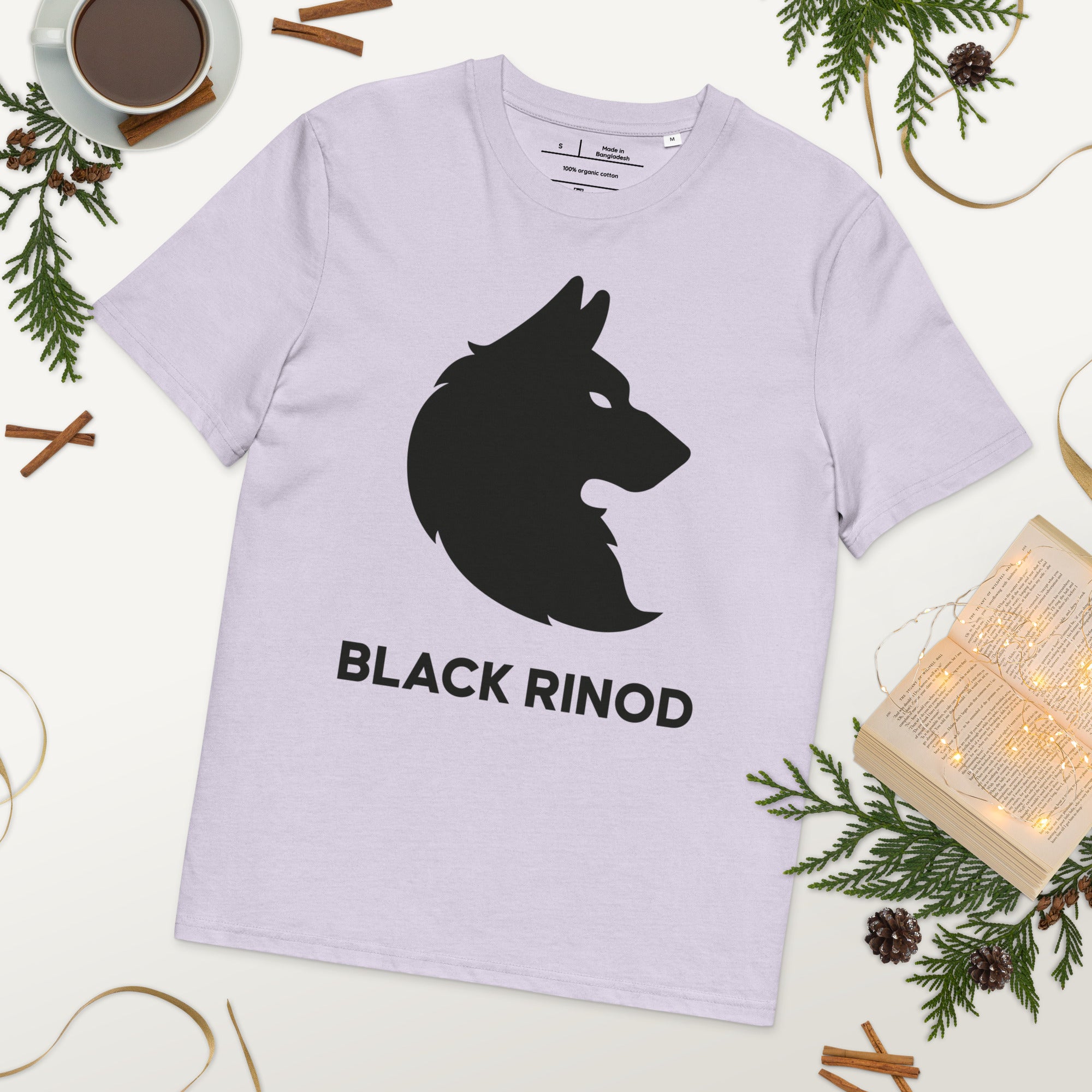 Camiseta de algodón orgánico unisex  Black Rinod