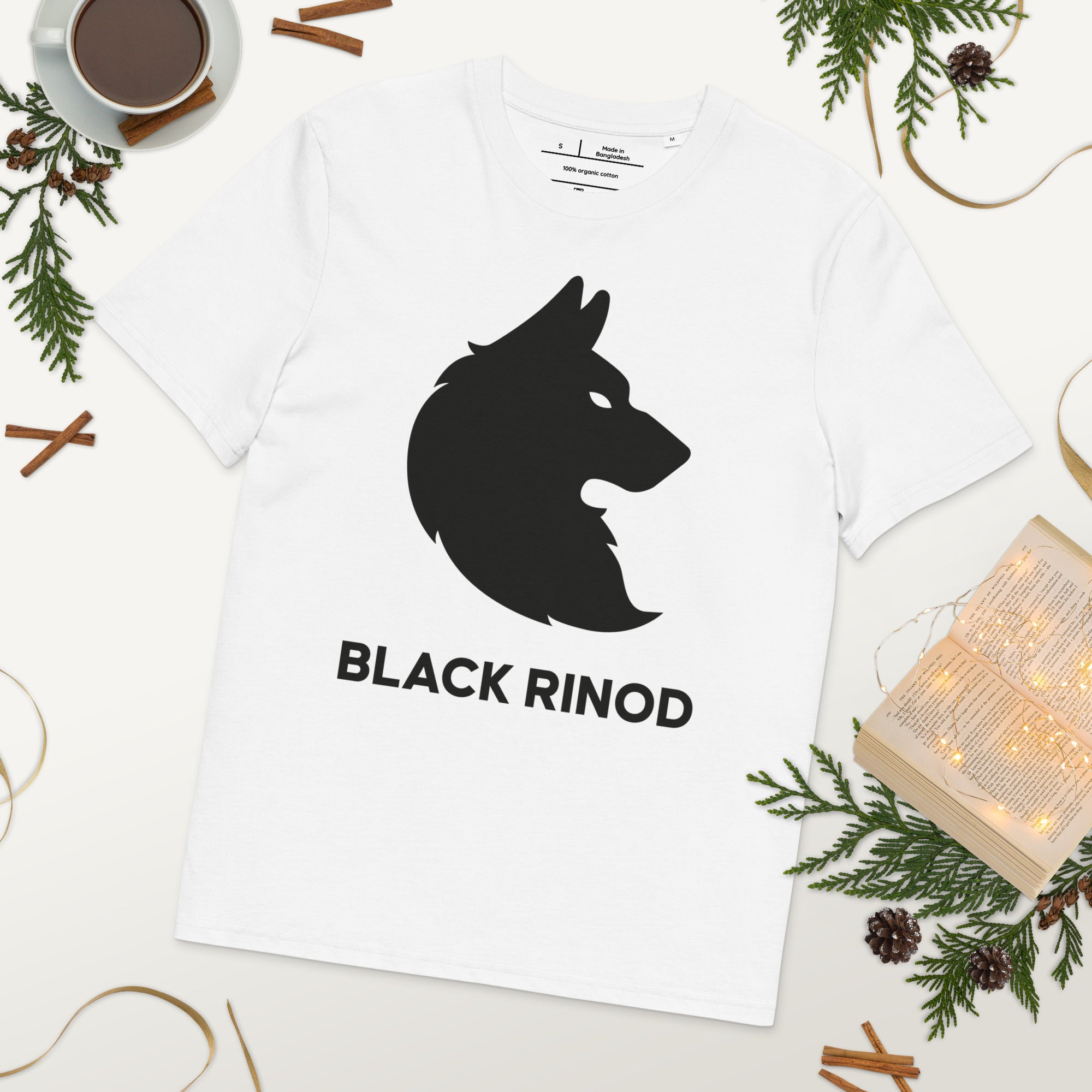 Camiseta de algodón orgánico unisex  Black Rinod