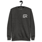 Sudadera gruesa unisex Black Rinod en color gris marengo jaspeado, vista frontal