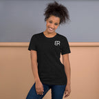 Camiseta de manga corta unisex negra  Black Rinod