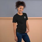Camiseta de manga corta unisex negra  Black Rinod