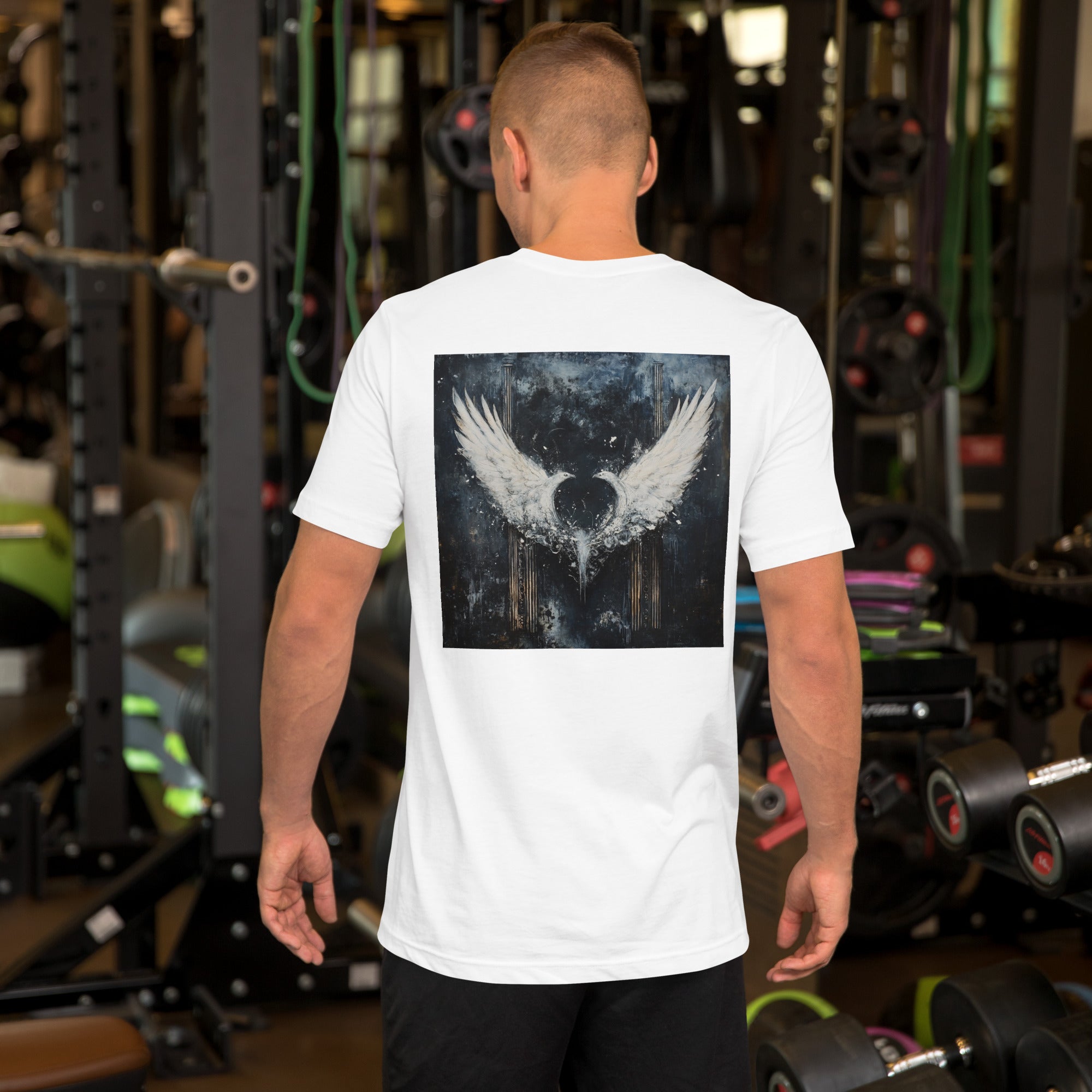 Camiseta de manga corta unisex con blanca  Black Rinod