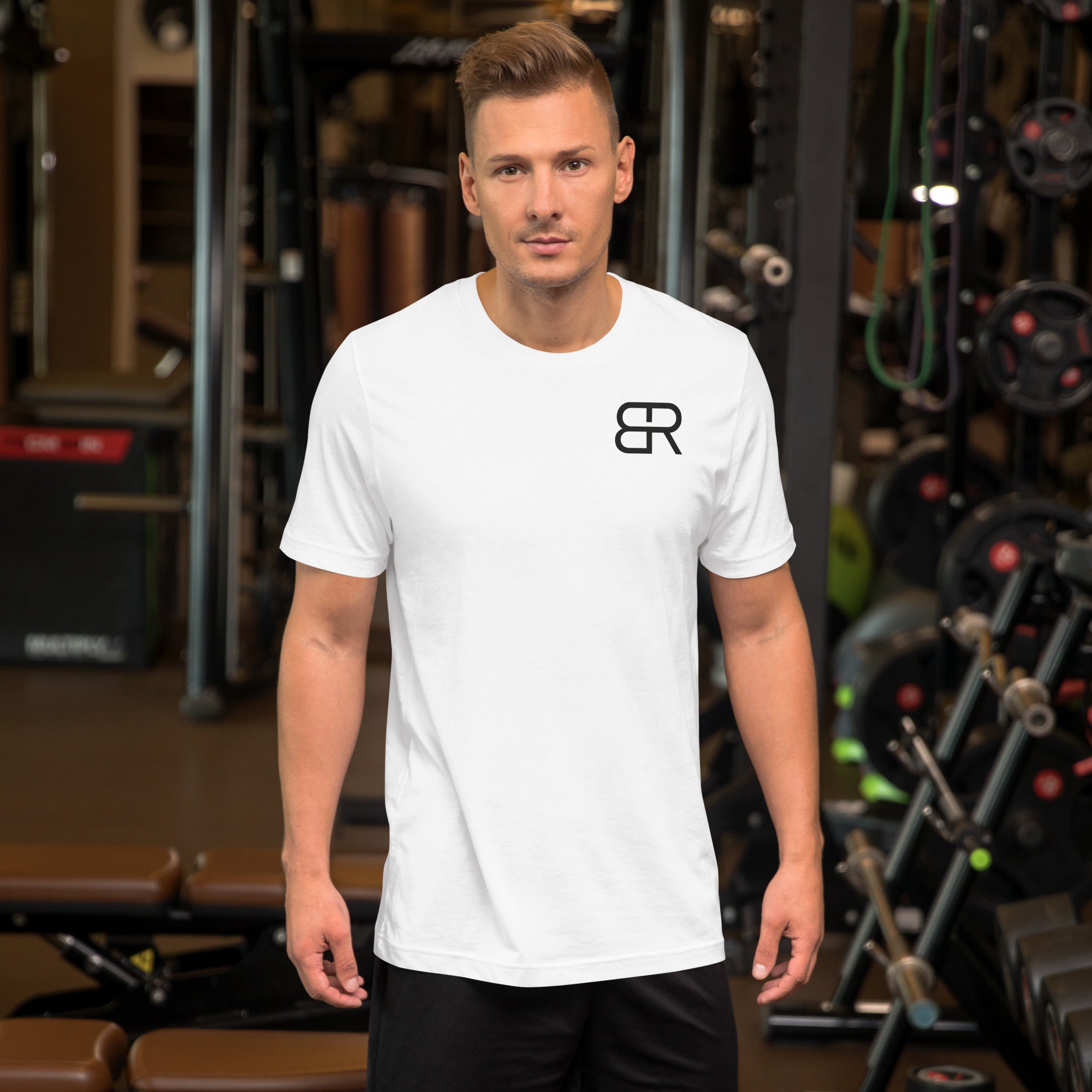 Camiseta de manga corta unisex con blanca  Black Rinod